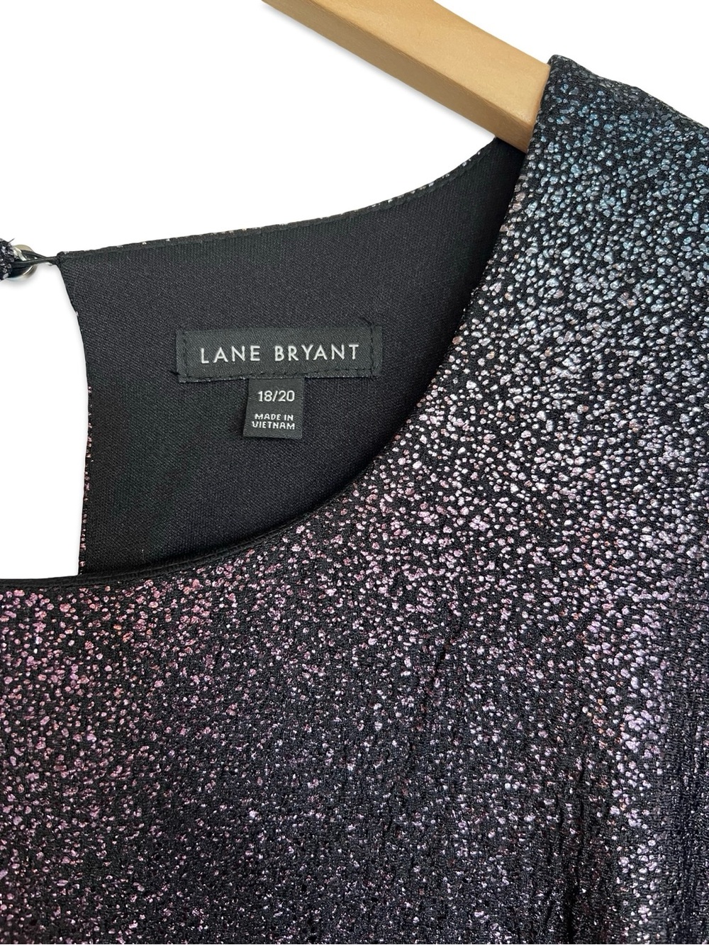 Lane Bryant ombré glitter shimmer short sleeve dress Size 18/20 Glam Holiday - Picture 3 of 7